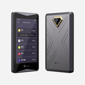 Titan 2.0 -ELLIPAL Cold Wallet | Crypto Hardware Wallet | Credit Card Size, EAL6+ Security, Bluetooth Connectivity